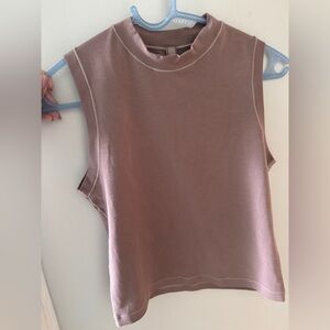 Skims Cotton Jersey Mock Neck Tank